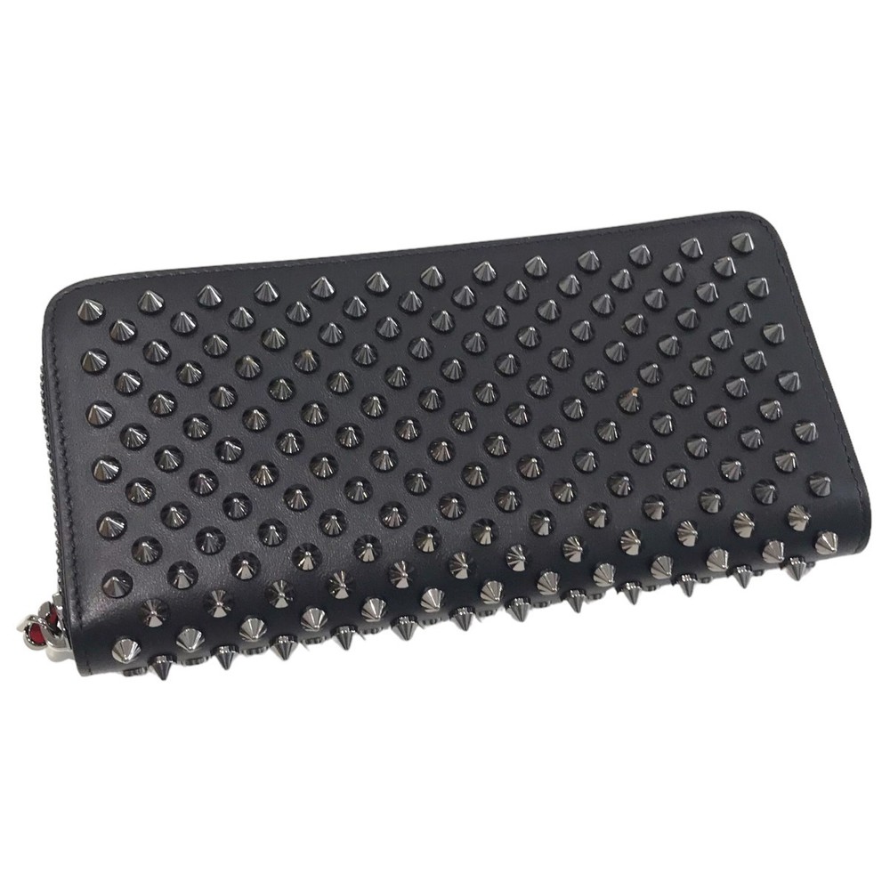 Christian Louboutin W Panettone Wallet Nv Calfp Spike Studs Black
